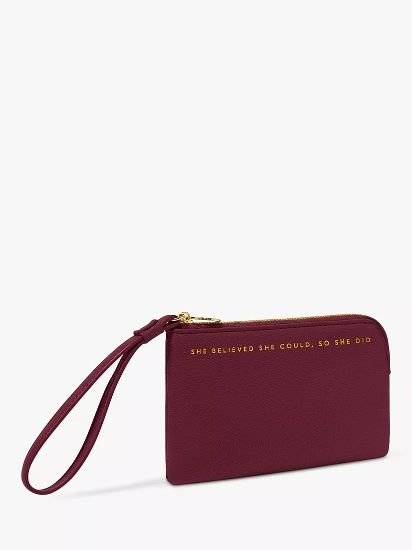 Katie Loxton She Believed She Could So She Did Clutch Bag, Red