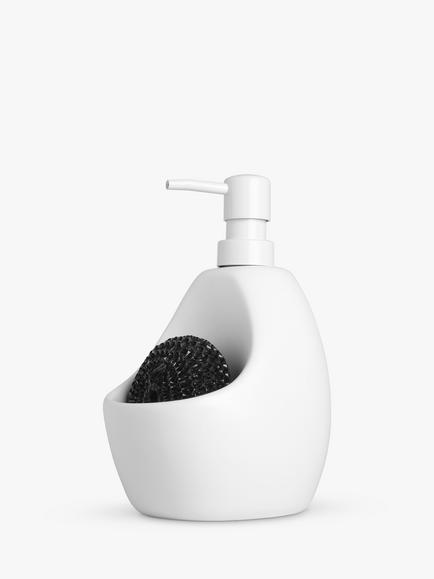Umbra Joey Soap Pump and Scrubby, White