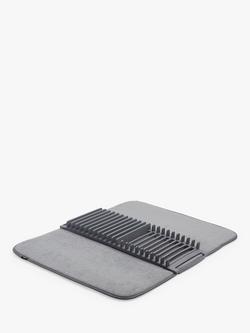 Umbra UDry Dish Rack with Drying Mat, Charcoal