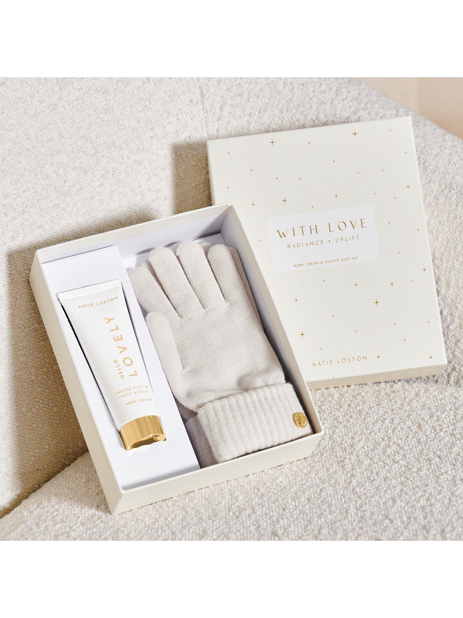 Product image 4 of 4, which shows Katie Loxton Happy Hands Hand Cream & Gloves Gift Set