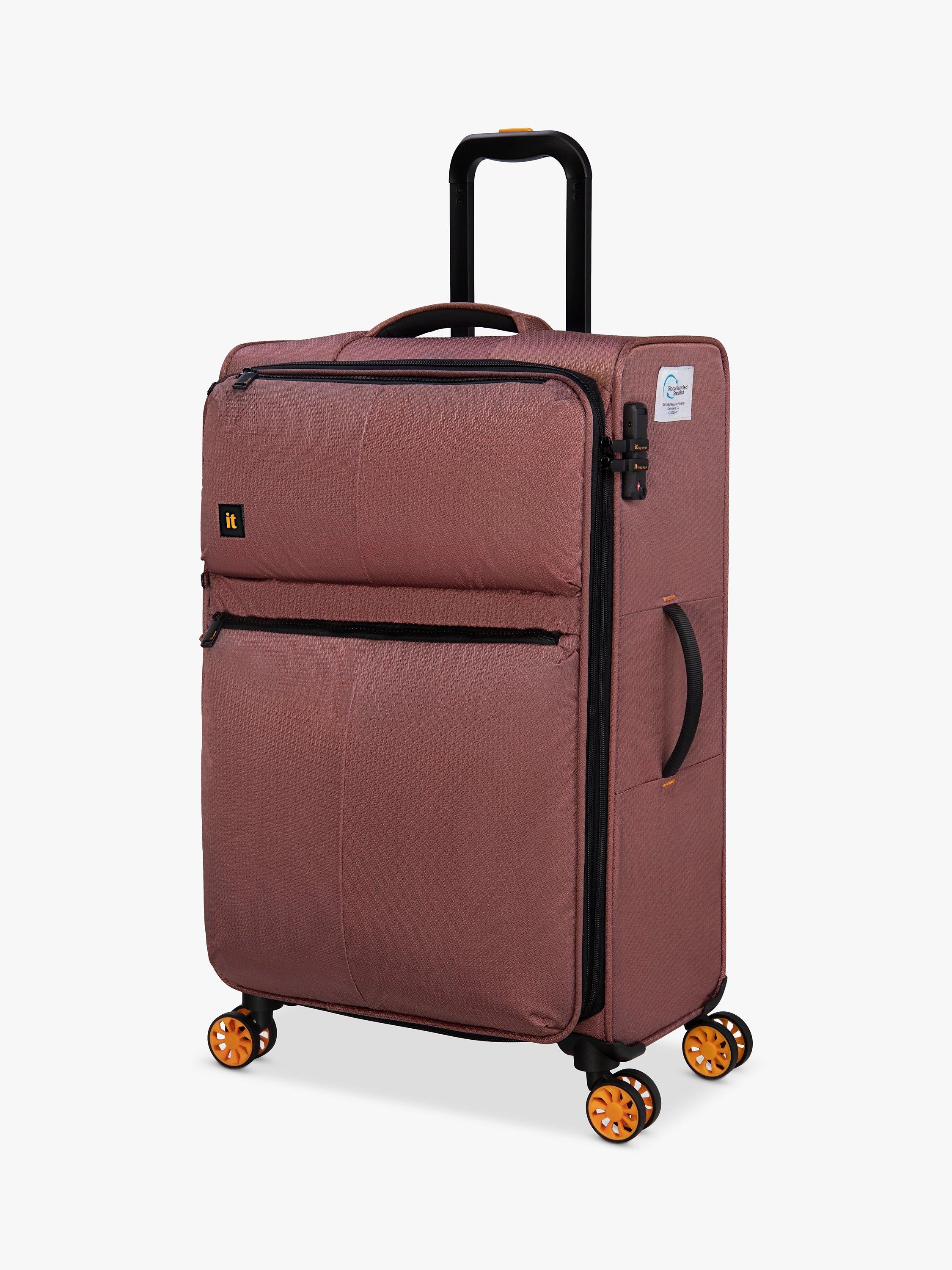 it luggage Lykke 8-Wheel 71cm Expandable Medium Suitcase, Deep Pink