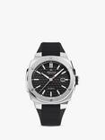 Alpina AL-525B4AE6 Men's Alpiner Extreme Date Automatic Rubber Strap Watch, Black