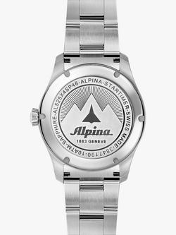 Alpina AL-525BW4S26B Men's Startimer Pilot Automatic Date Bracelet Strap Watch, Silver/Black - view 2, Silver/Black