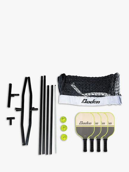 Baden Champions Pickleball Set, Black/White/Grey - view 2, Black/White/Grey