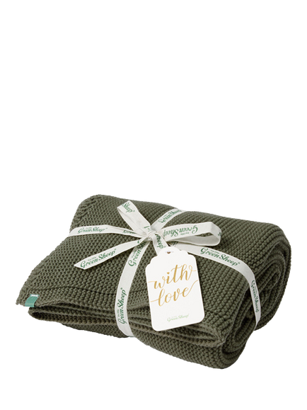 The Little Green Sheep Organic Cotton Cellular Blanket, Juniper
