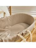 The Little Green Sheep Moses Basket Fitted Sheet, Truffle