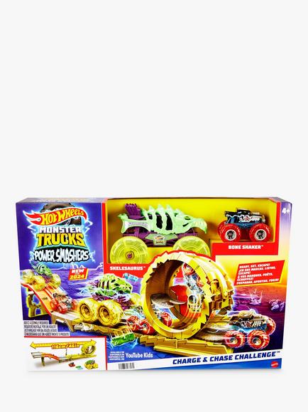 Hot Wheels Monster Trucks Power Smashers Rhinomites Charge and Chase Challenger Set - view 2, Multi