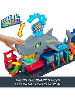 Hot Wheels City Ultra Shark Colour Reveal Car Wash - view 2, Multi