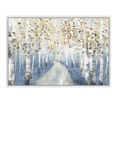 John Lewis Allison Pearce 'New Path I' Framed Canvas Print, 86 x 126cm, Blue/Multi