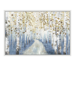 John Lewis Allison Pearce 'New Path I' Framed Canvas Print, 86 x 126cm, Blue/Multi, Blue/Multi