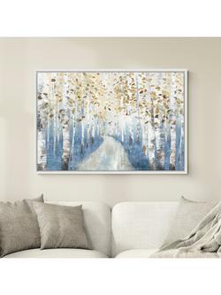 John Lewis Allison Pearce 'New Path I' Framed Canvas Print, 86 x 126cm, Blue/Multi - view 2, Blue/Multi