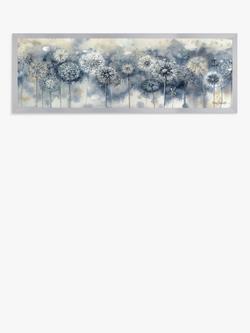 John Lewis Catherine Stephenson 'Blue Dandelion' Framed Print, 44.5 x 124.5cm, Blue
