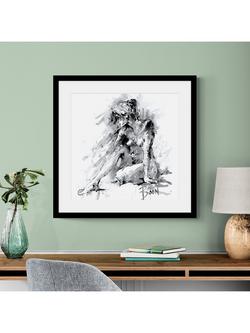 John Lewis Joanne Boon Thomas 'Figurative Study 1' Framed Print & Mount, 74.5 x 74.5cm, Black/White - view 2, Black/White