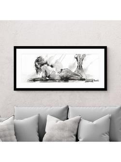 John Lewis Joanne Boon Thomas 'Laying Down Lady' Framed Print & Mount, 49.5 x 104.5cm, Multi - view 2, Multi