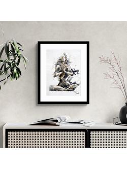 John Lewis Joanne Boon Thomas 'Yoga Lady' Framed Print & Mount, 53.5 x 43.5cm, Black/White, Multi