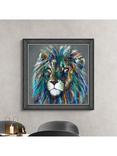 John Lewis Louise Luton 'Akiki' Lion Framed Print, 83 x 83cm, Multi