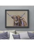 John Lewis Louise Luton 'Archie' Highland Cow Framed Print, 86 x 112cm, Brown/Multi