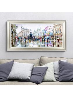 John Lewis Richard Macneil 'Piccadilly Circus' London Framed Print, 56 x 111cm, Multi - view 2, Multi