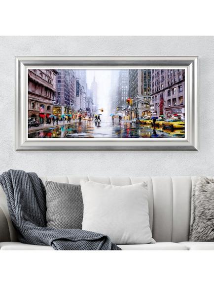 John Lewis Richard Macneil 'Rainfall' New York Framed Print, 59 x 114cm, Multi, Multi