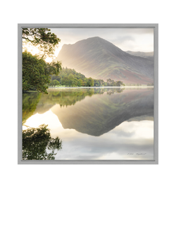 John Lewis Mike Shepherd 'Sunrise on Buttermere' Framed Canvas Print, 86 x 86cm, Green/Multi, Green/Multi