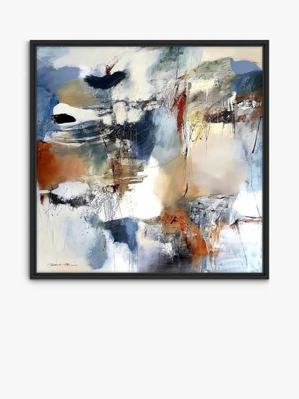 John Lewis Natasha Barnes 'Continuation' Framed Canvas Print, 64 x 64cm, Blue/Multi, Multi