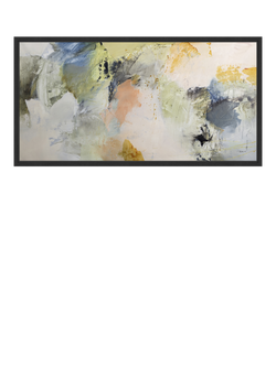 John Lewis Natasha Barnes 'Formation' Abstract Framed Canvas Print, 66 x 126cm, White/Multi, White/Multi