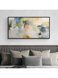 John Lewis Natasha Barnes 'Formation' Abstract Framed Canvas Print, 66 x 126cm, White/Multi