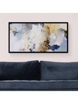 John Lewis Natasha Barnes 'Wind Beneath Your Wings' Framed Canvas Print, 63.5 x 123.5cm, Yellow/Blue - view 2, Yellow/Blue