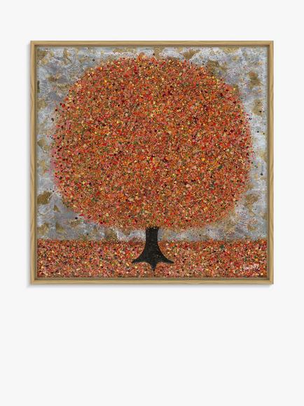 John Lewis Nicky Chubb 'Bright & Beautiful Autumn' Framed Canvas Print, 64 x 64cm, Orange, Multi