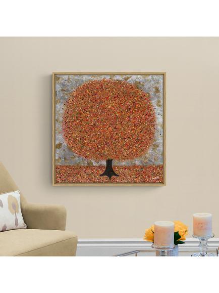 John Lewis Nicky Chubb 'Bright & Beautiful Autumn' Framed Canvas Print, 64 x 64cm, Orange - view 2, Multi