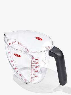 OXO Good Grips Angled Measuring Jug, 500ml, Clear/Multi, Black/Tranparent/Red
