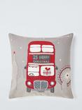 John Lewis Bus Christmas Cushion