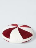 John Lewis Bon-Bon Velvet Round Christmas Cushion, Red