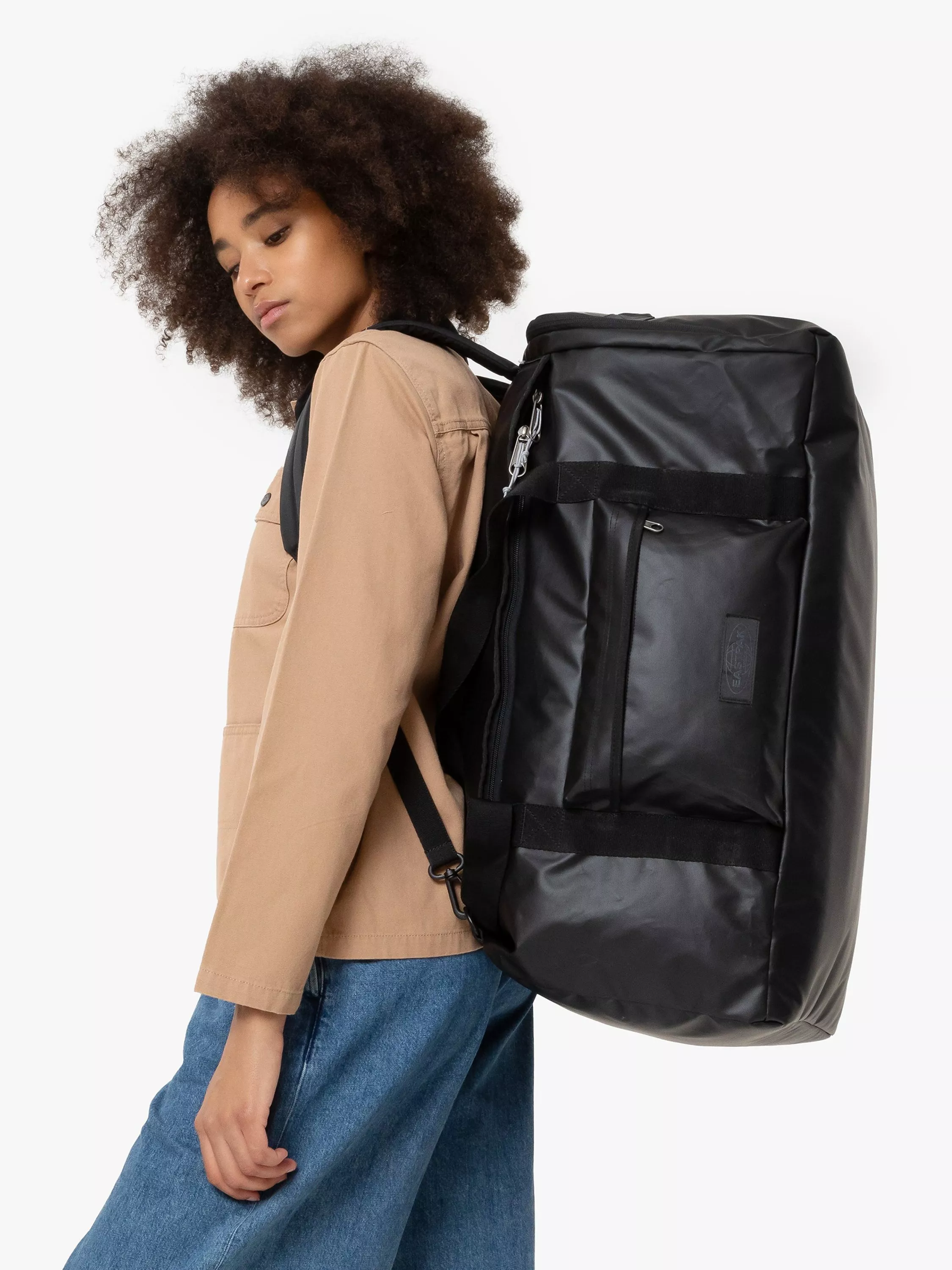 EASTPAK Medium Denim Duffel Bag - 62 Cm Black Station Bag For Travel & Gym - View #3