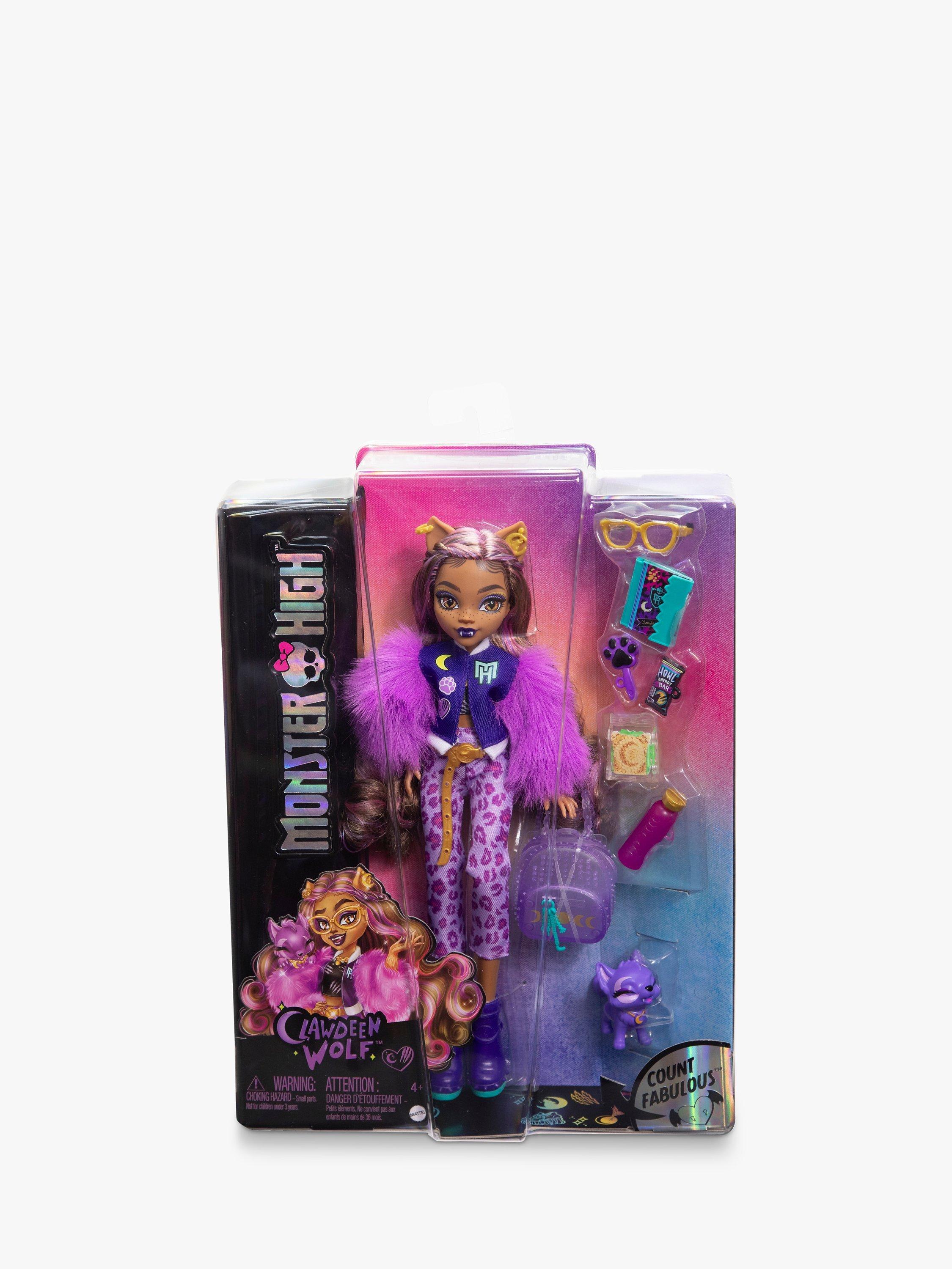 New Monster High deals Doll Clawdeen Wolf & pet Crescent. Great Gift. Box has DAMAGE