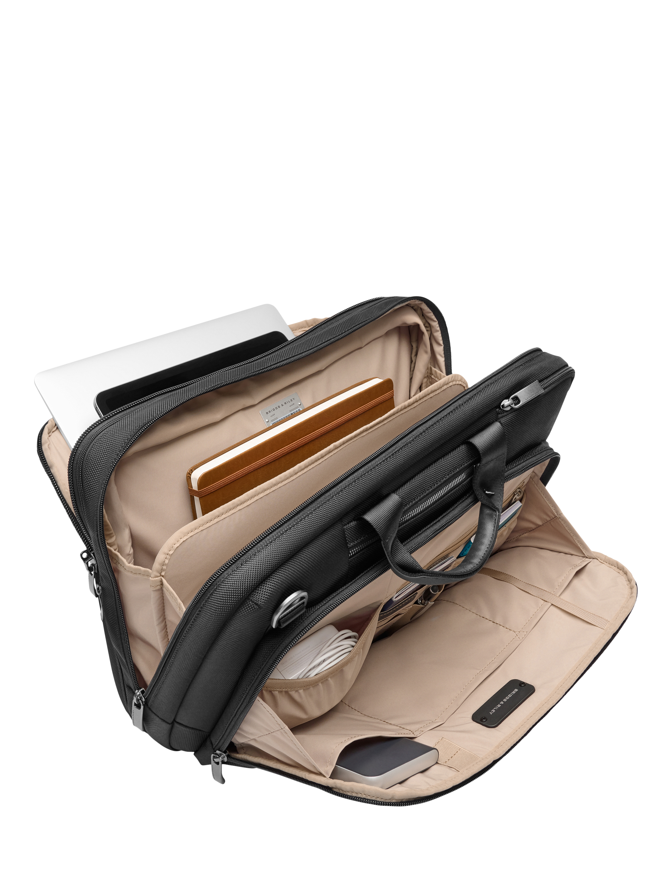 Product image 2 of 10, which shows Briggs & Riley Large Expandable Briefcase, Black