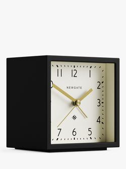 Newgate Clocks Equinox Square Alarm Clock, Black - view 2, Black
