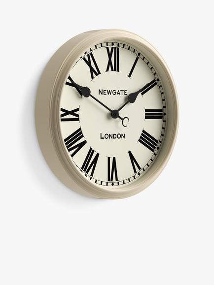 Newgate Clocks Spitalfields Roman Numeral Analogue Wall Clock, 40cm, Vanilla Cream - view 2, Vanilla Cream