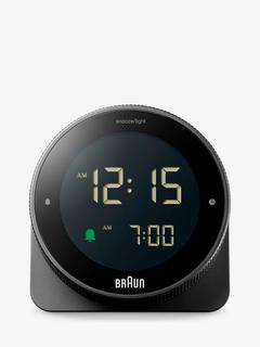 Braun BC24B Rotate Digital Travel Alarm Clock, Black