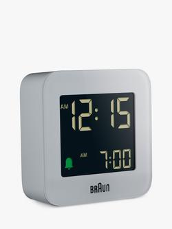 Braun BC08 Digital Travel Alarm Clock - view 2, Grey