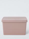 John Lewis Stackable Plastic Storage Box with Lid, Large, Putty