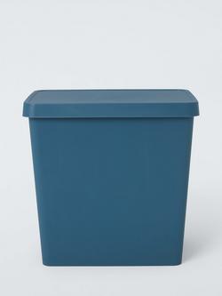 John Lewis Stackable Plastic Storage Box with Lid, XL - view 2, Blue