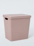 John Lewis Stackable Plastic Storage Box with Lid, XL, Putty