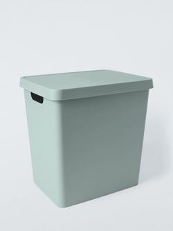 John Lewis Stackable Plastic Storage Box with Lid, XL, Sage