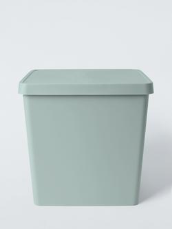 John Lewis Stackable Plastic Storage Box with Lid, XL - view 2, Sage