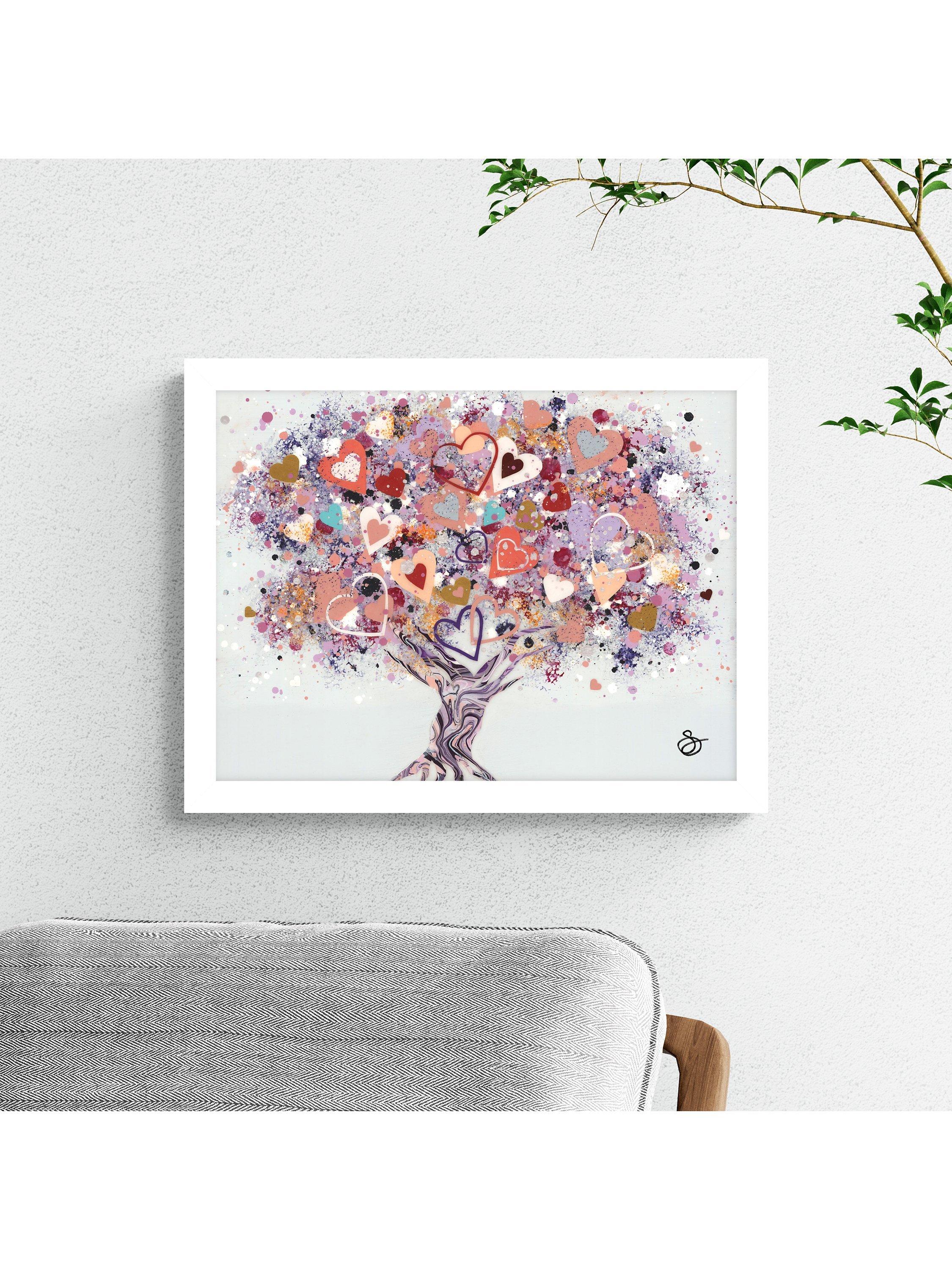 John Lewis Sara Otter 'Summer Love' Framed Print, 33.5 x 43.5cm, Pink/Multi