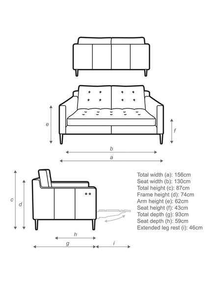 John Lewis Draper II Motion Medium 2 Seater Leather Sofa, Dark Leg - view 2, Demetra Light Tan