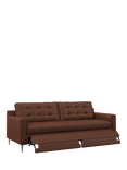 John Lewis Draper II Motion Large 3 Seater Leather Sofa, Metal Leg