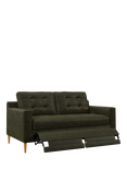 John Lewis Draper II Motion Medium 2 Seater Leather Sofa, Light Leg