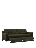 John Lewis Draper II Motion Large 3 Seater Leather Sofa, Dark Leg